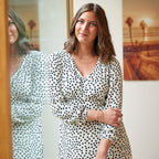 Robe col V manches femme - 1