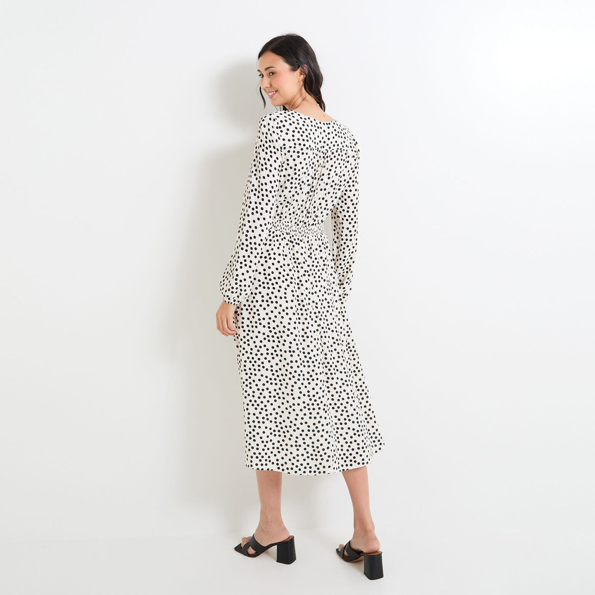 Robe col V manches femme - 2