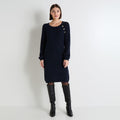 Robe pull col rond femme - 1