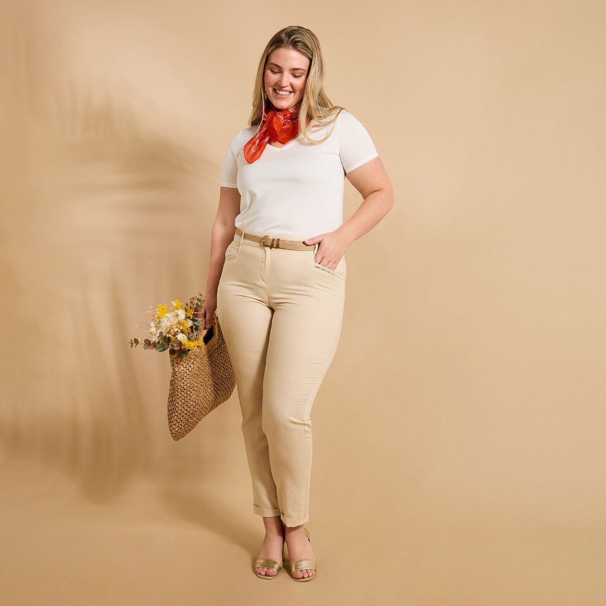 Pantalon chino femme - 1