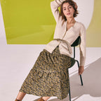 Jupe mi-mollet imprimée femme - 1