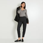 Pantalon en maille jacquard femme - 1