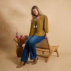 Blouse col V femme - 1