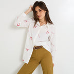 Chemise nœuds brodés femme - 1