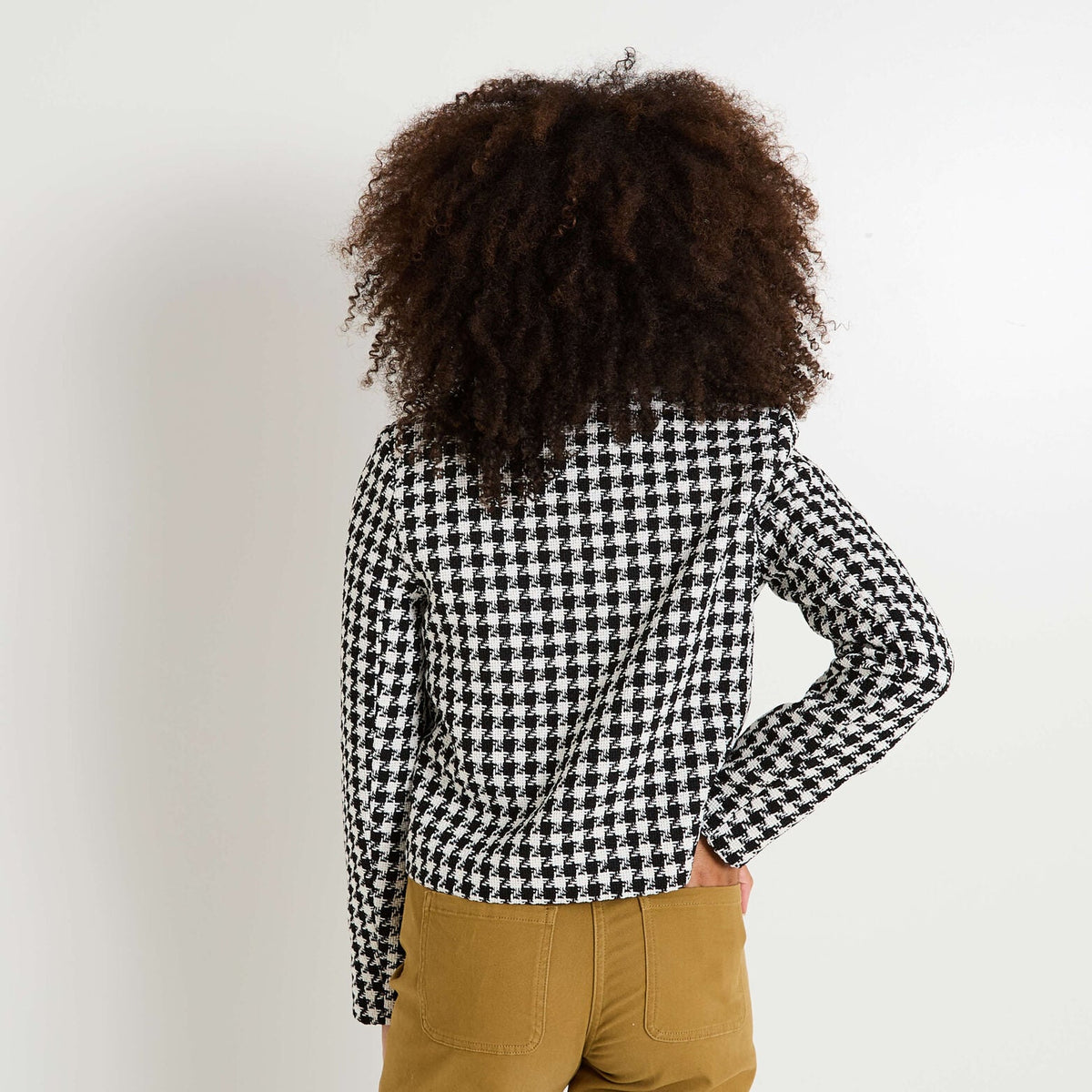 Veste tweed col chemise femme - 2