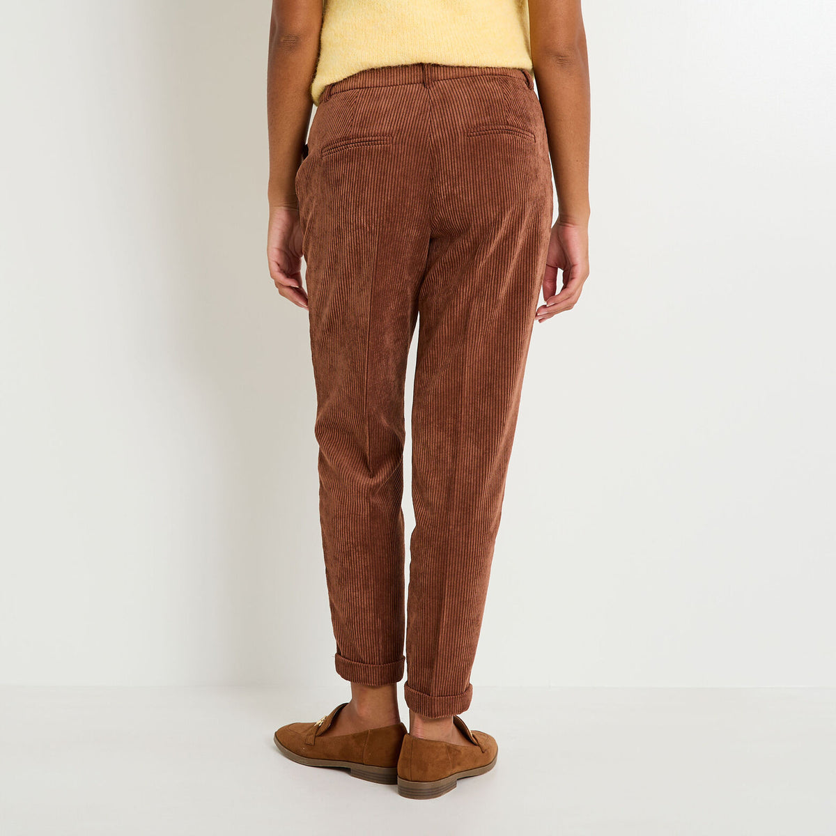 Pantalon velours à revers femme - 2