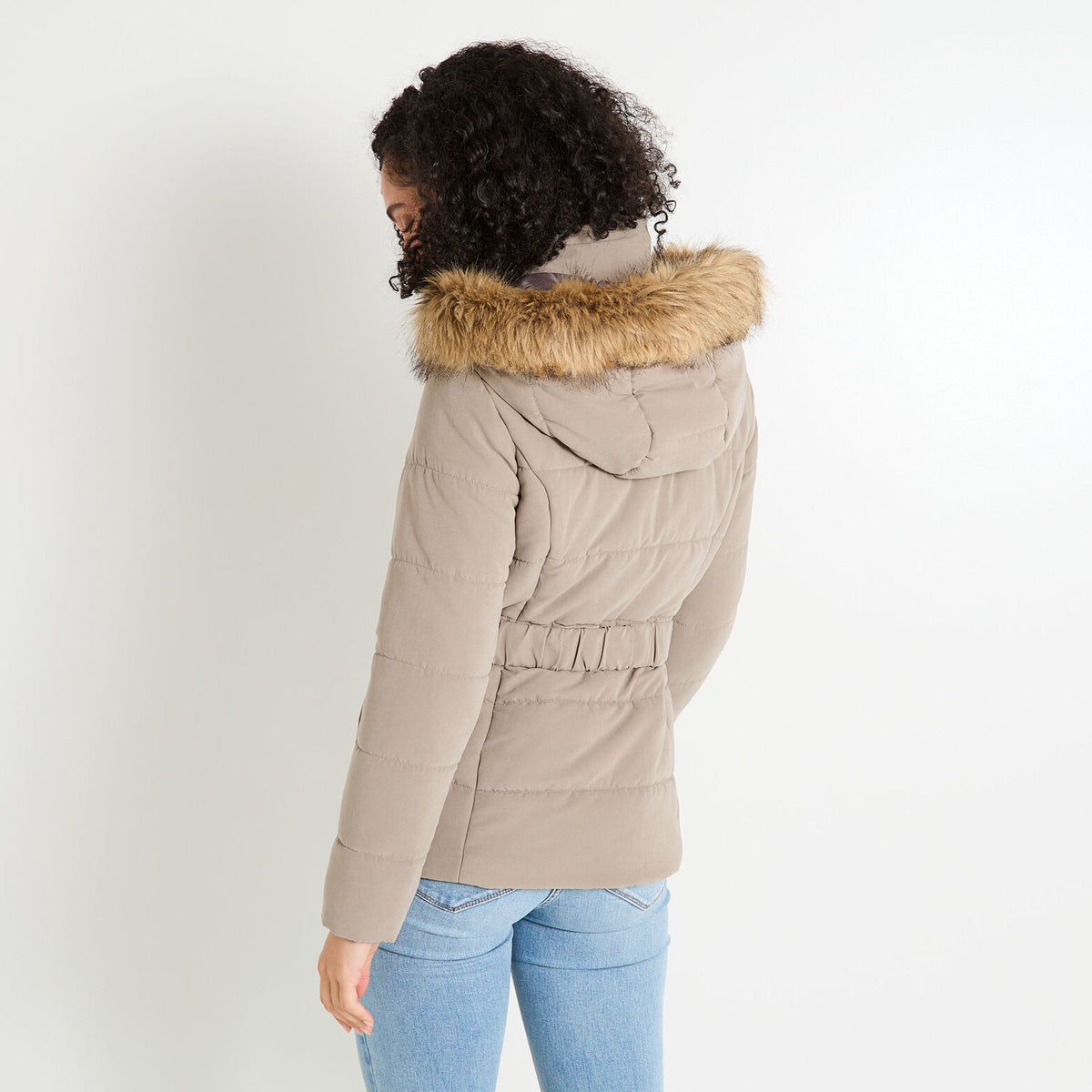 Doudoune courte ceinturée femme - 2