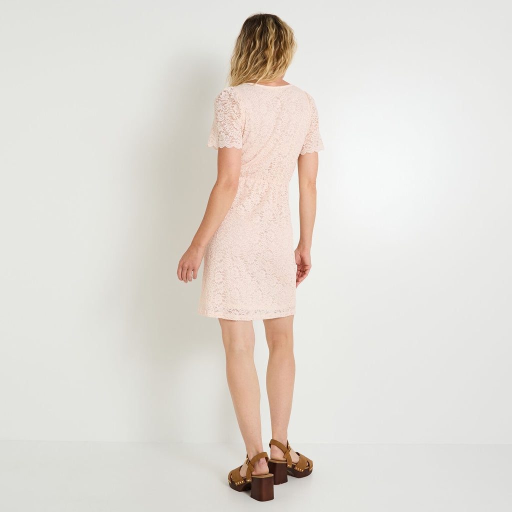 Robe courte en maille ajourée - 2