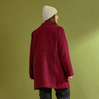 Manteau mi-long avec boutons femme - 2
