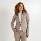 Blazer en maille à capuche femme - 1