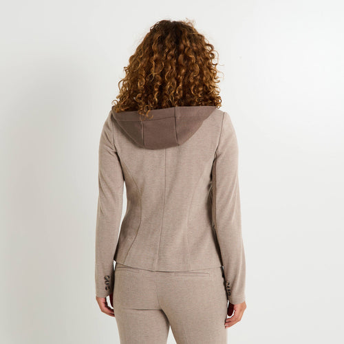 Blazer en maille à capuche femme - 2