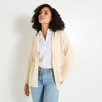Gilet mi-long à capuche femme - 1