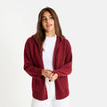 Gilet mi-long à capuche femme - 1