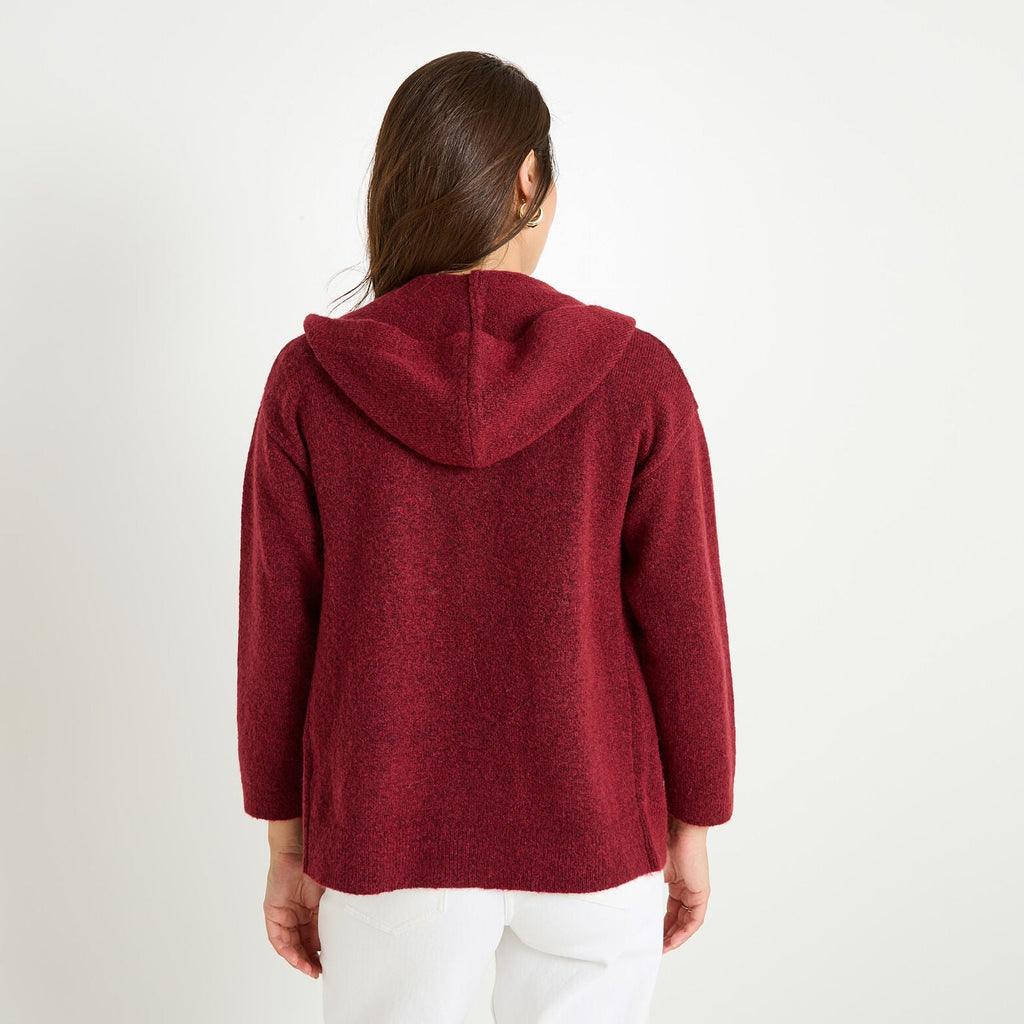 Gilet mi-long à capuche femme - 2