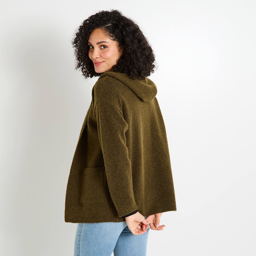 Gilet mi-long à capuche femme - 2