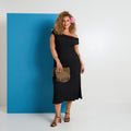 Robe longue en maille gaufrée - 1