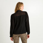 Chemise plumetis manches plissées femme - 2