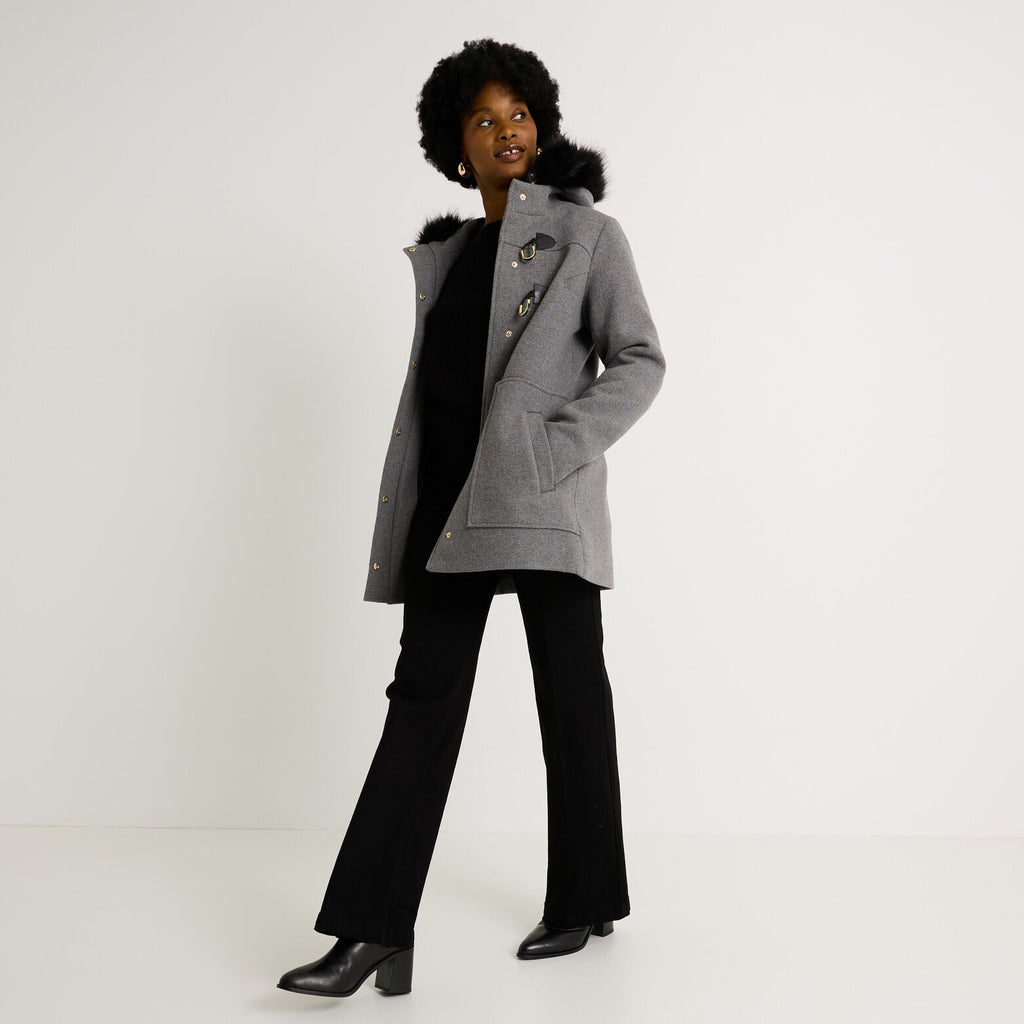 Duffle-coat mi-long femme - 1