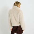 Manteau court imitation fourrure femme - 2