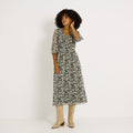 Robe longue imprimée col V  - 1