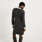 Robe pull bi-matière longueur genou - 2