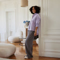 Pantalon avec bandes sur le côté femme - 1
