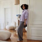 Pantalon avec bandes sur le côté femme - 1