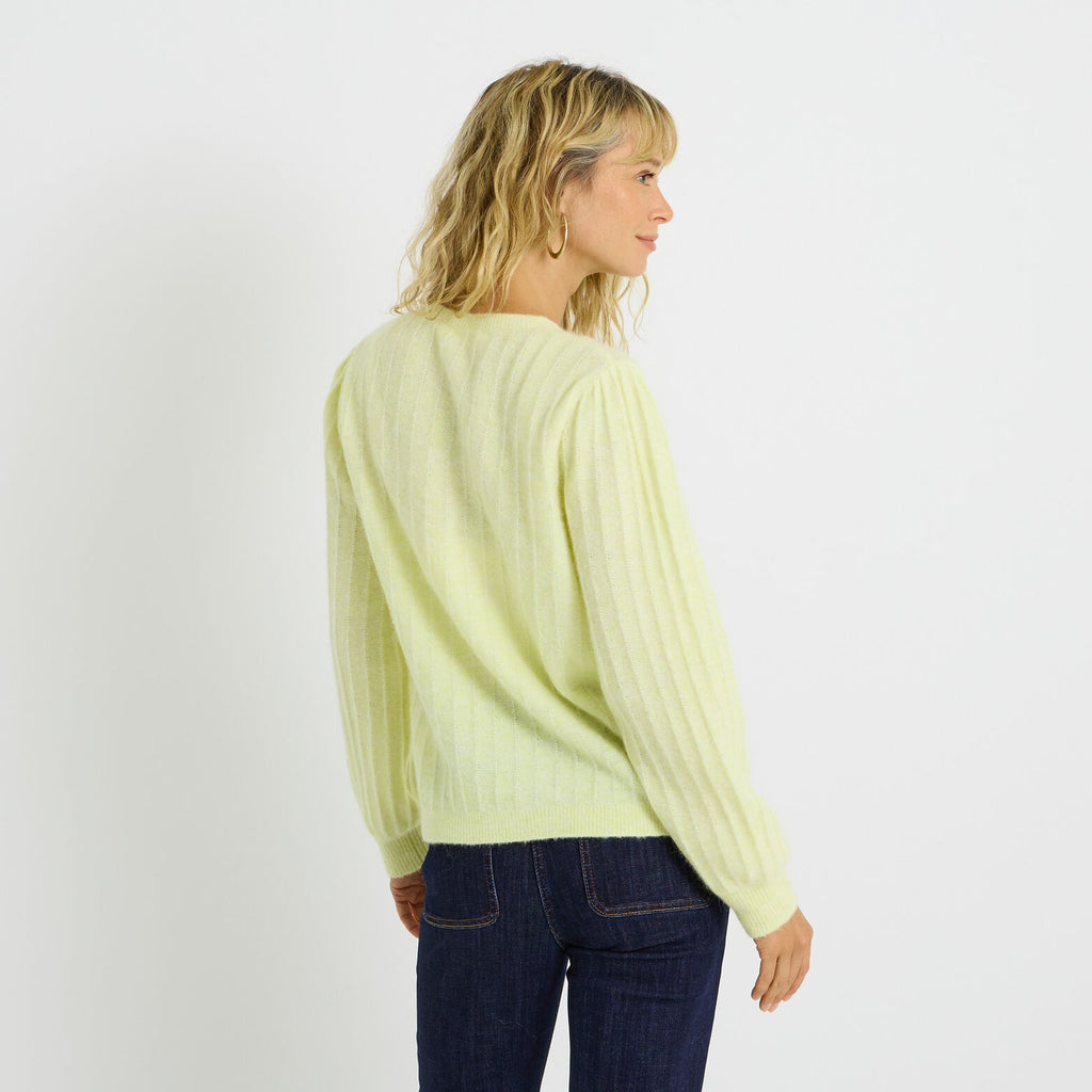 Gilet boutonné en maille premium femme - 2