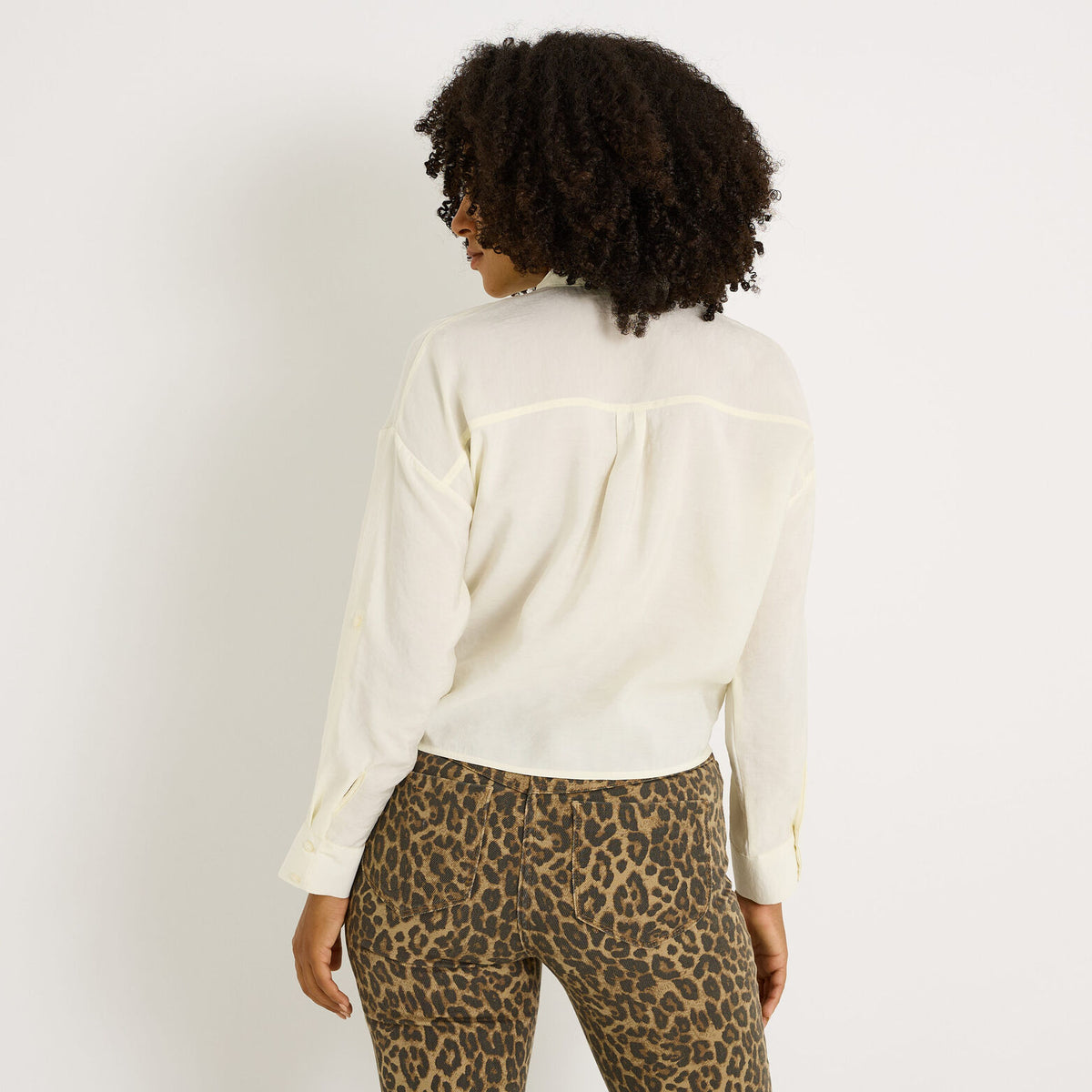 Chemise nouée col rond femme - 2
