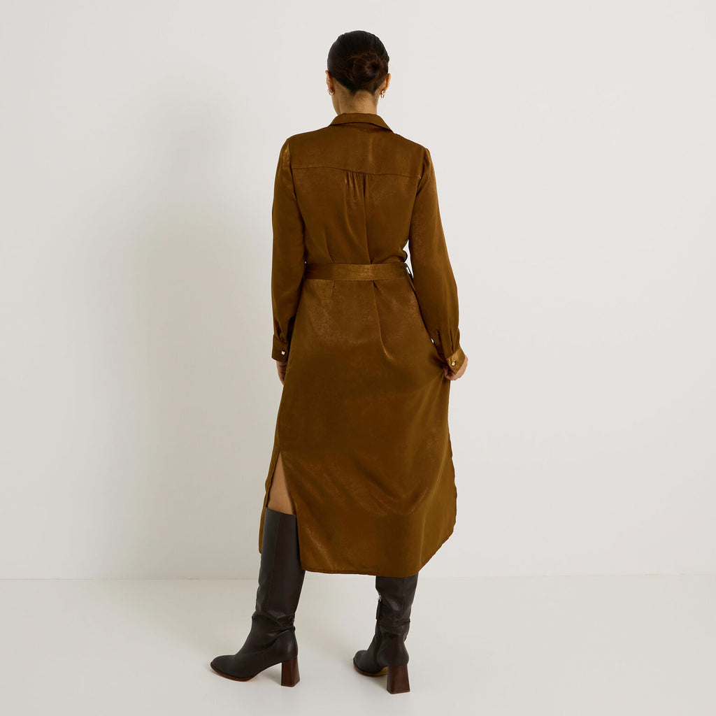 Robe longue satinée - 2