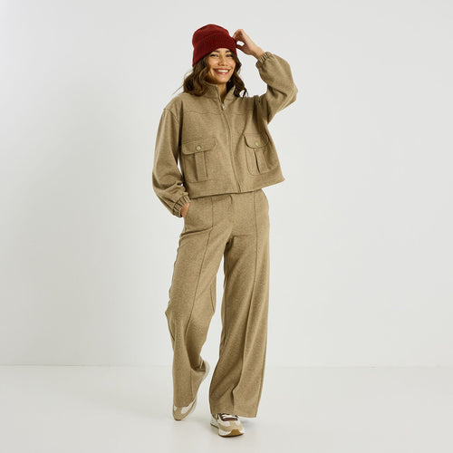 Blouson fluide col montant femme - 1