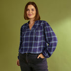 Blouse imprimé carreaux femme - 1
