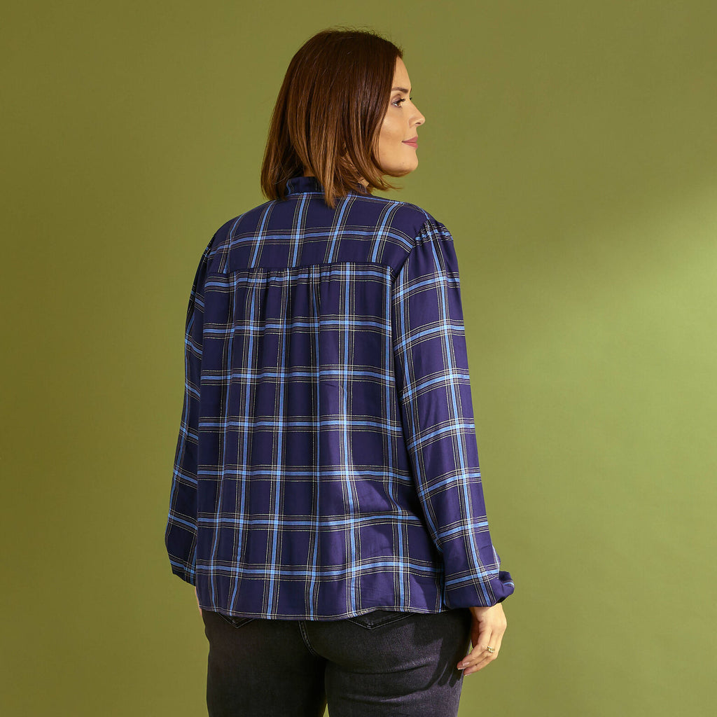 Blouse imprimé carreaux femme - 2