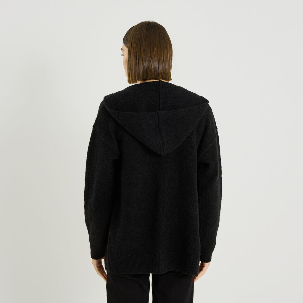 Gilet mi-long à capuche femme - 2