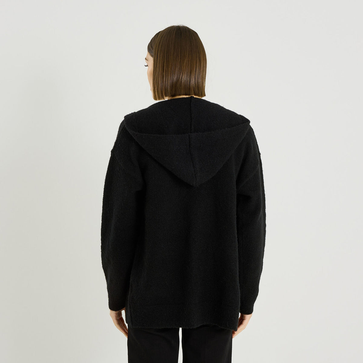 Gilet mi-long à capuche femme - 2