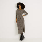 Robe longue imprimé léopard  - 1