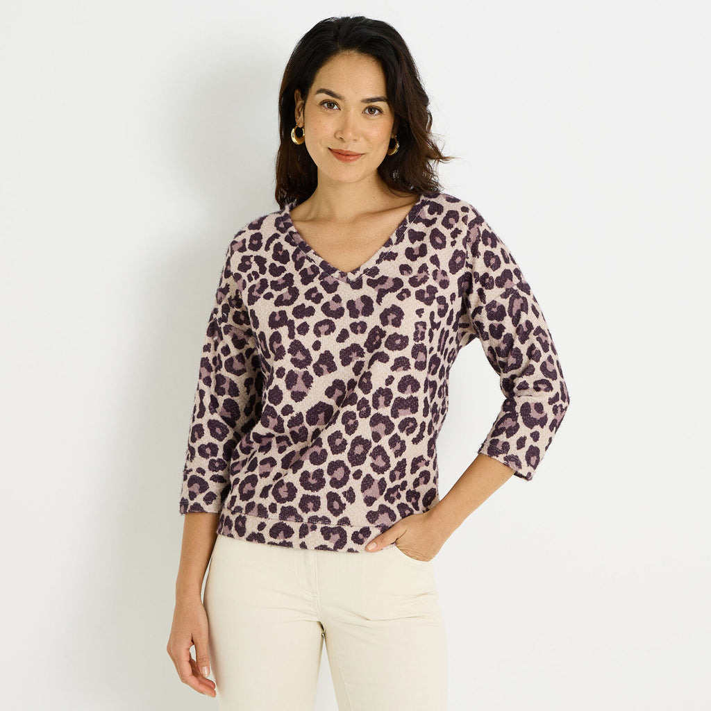 T-shirt imprimé léopard femme - 1