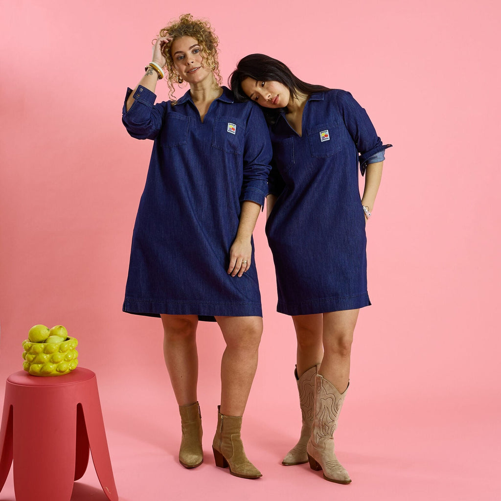 Robe courte en denim - 1