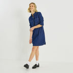 Robe en denim avec clous - 1