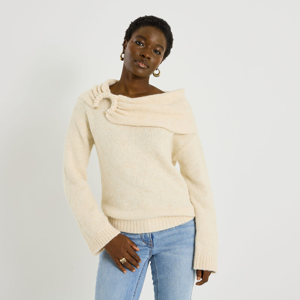 Pull col bardot femme - 1