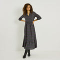 Robe longue imprimé fleuri  - 1