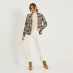 Blazer fluide imprimé graphique femme - 1