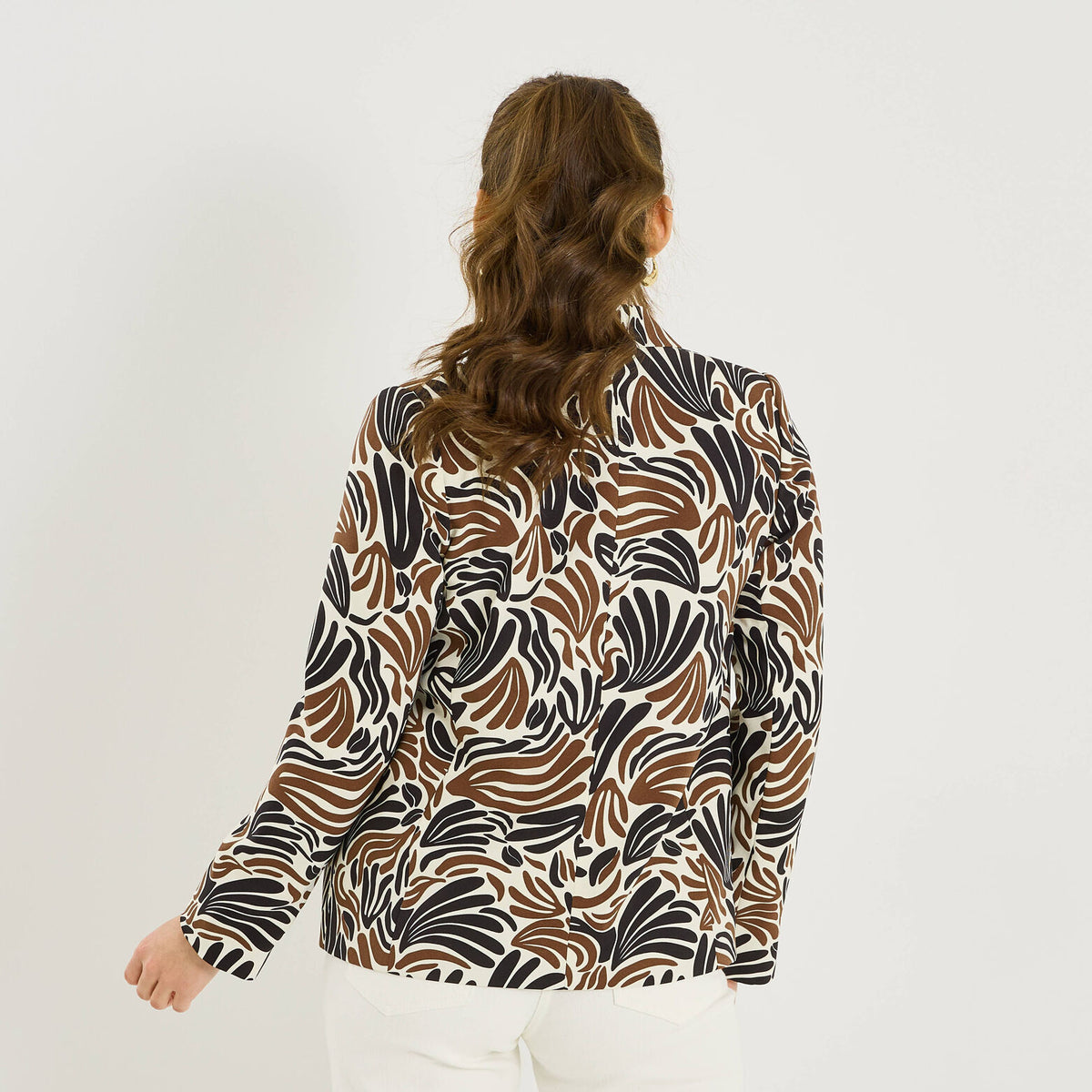 Blazer fluide imprimé graphique femme - 2