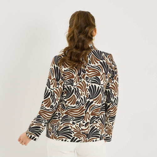 Blazer fluide imprimé graphique femme - 2