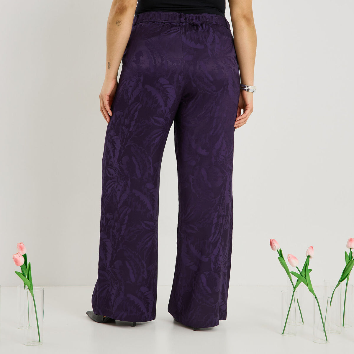Pantalon large imprimé femme - 2