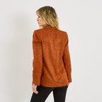 Blazer droit motif jacquard femme - 2