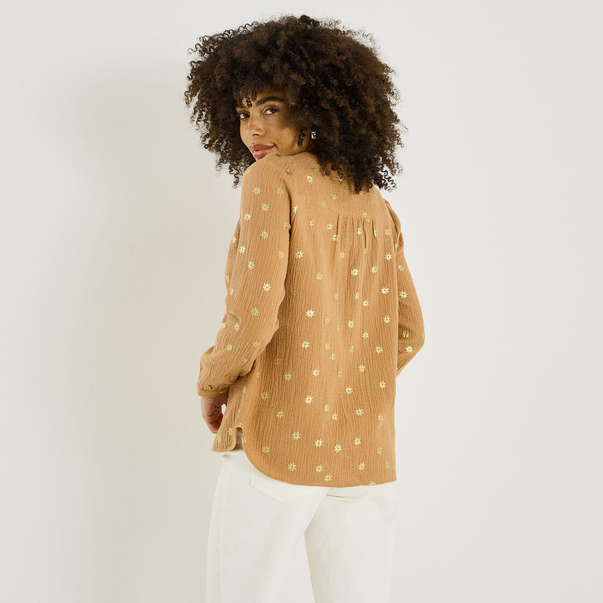 Blouse imprimée en gaze de coton femme - 2