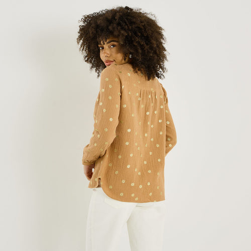 Blouse imprimée en gaze de coton femme - 2