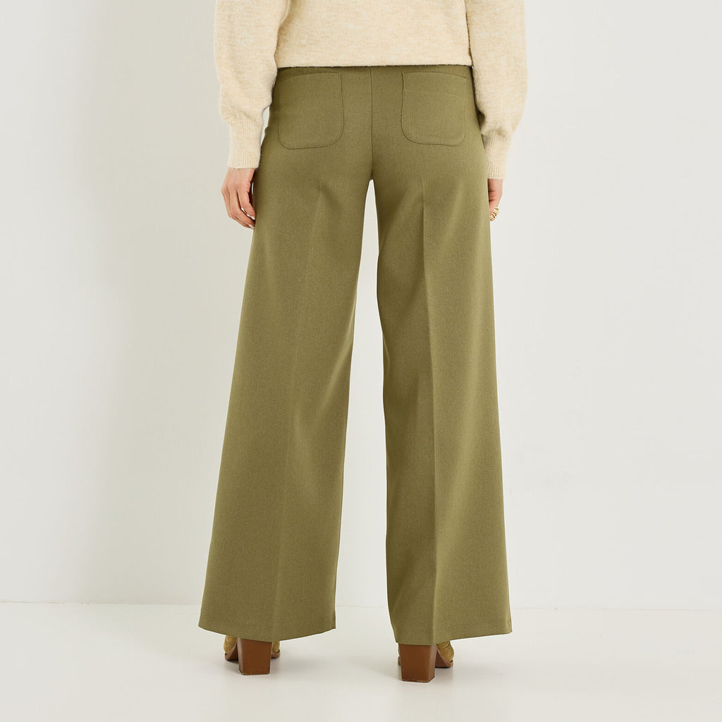 Pantalon tailleur large femme - 2