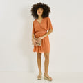 Robe habillée unie longueur genou - 1